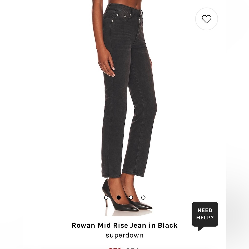 Superdown Rowan Mid rise jeans in black